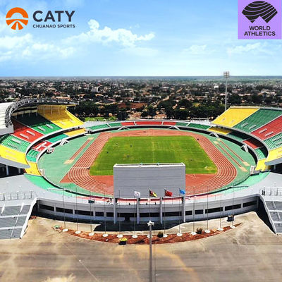 سیستم ساندویچ IAAF نیمه ساخته شده مسیر دویدن مواد مسیر و میدان ورزشی دانه های لاستیکی EPDM برای سطح زمین بازی