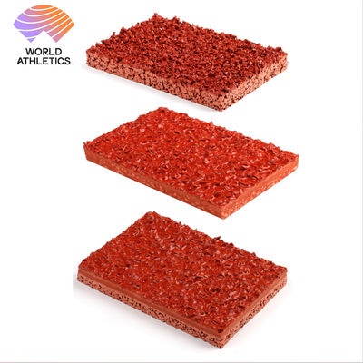 مسیر ورزشی لاستیکی رنگدار مقاوم در برابر آب و هوا EPDM مسیر دویدن لاستیکی با نصب مسیر