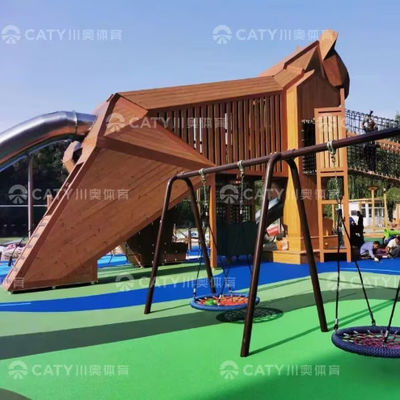 گواهینامه SGS آب ریخته زمین بازی کف لاستیک EPDM سطح زمین بازی لاستیک EPDM دانه های رنگی