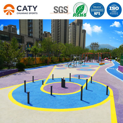 کف زمین زمین بازی لاستیکی دوستدار محیط زیست رنگ Epdm لاستیکی