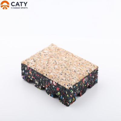 کاشی های لاستیکی چند رنگی، طراحی زیبایی با ضد لغزش و جذب شوک برای منطقه ورزشگاه