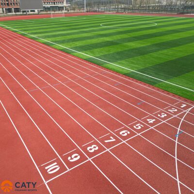 سطح ورزشی هیبریدی پایدار و مقرون به صرفه، دانه های ترکیب شده EPDM با باندر PU برای مدارس و مرکز ورزشی