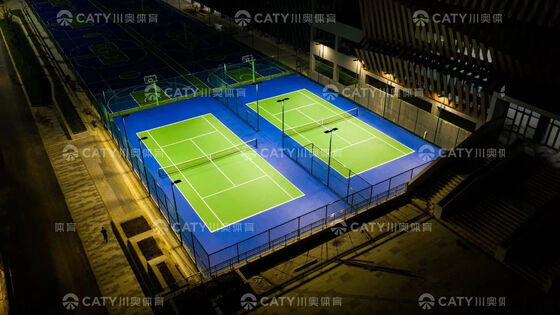 سیستم زمین ورزشی نیمه ساخته شده با میزان جذب شوک > 53٪، ضد ماوراء بنفش و نصب آسان برای استفاده چند ورزشی