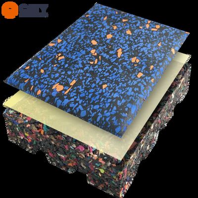 کاشی های لاستیکی با کیفیت بالا با رنگ رنگ برای کف سالن های ورزشی و فضاهای ورزشی تجاری