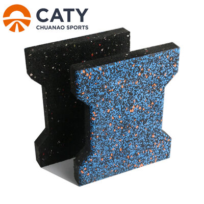 کاشی لاستیکی ضد لغزش و سنگین‌وزن طرح استخوان سگ برای پیاده‌روها و استفاده در فضای باز